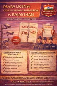 Read more about the article PSARA License Cancellation and Suspension in Rajasthan – Complete Guide (2025)