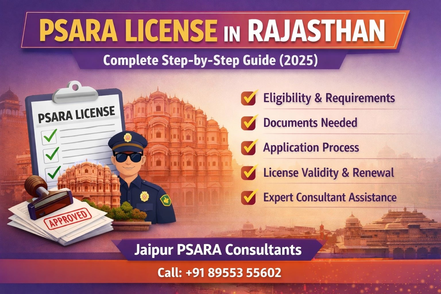 You are currently viewing PSARA License in Rajasthan: Complete Detailed Guide for Security Agencies (2025)