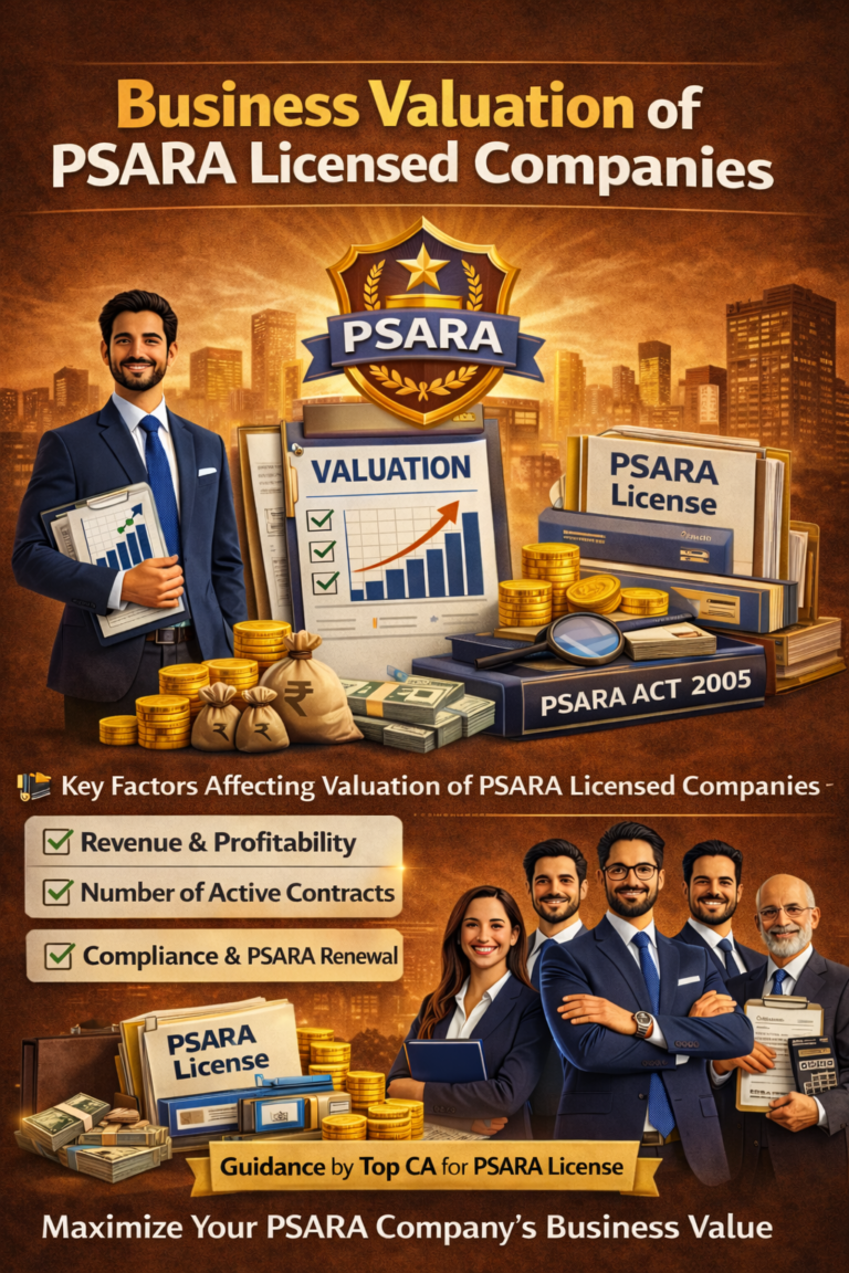 Business Valuation of PSARA Licensed Companies