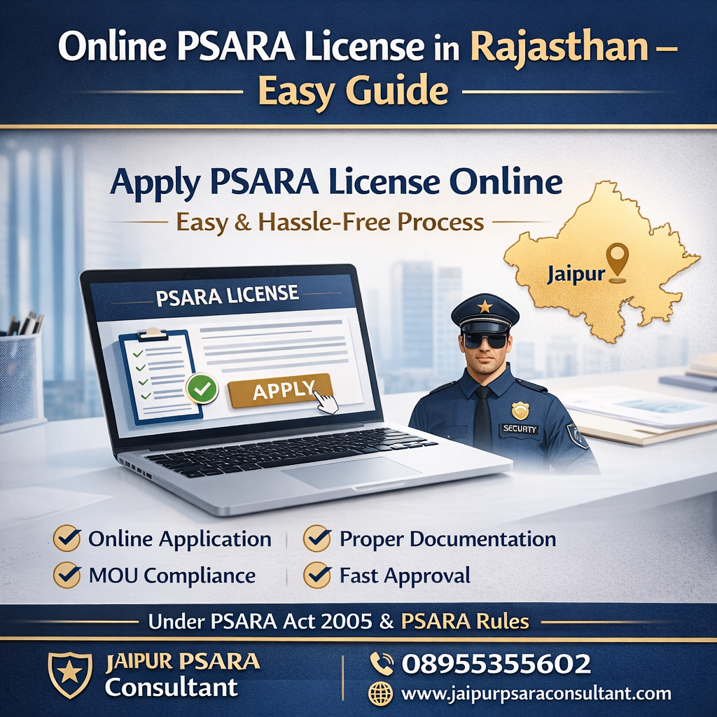 Read more about the article Online PSARA License in Rajasthan – Easy Step-by-Step Guide (2026)